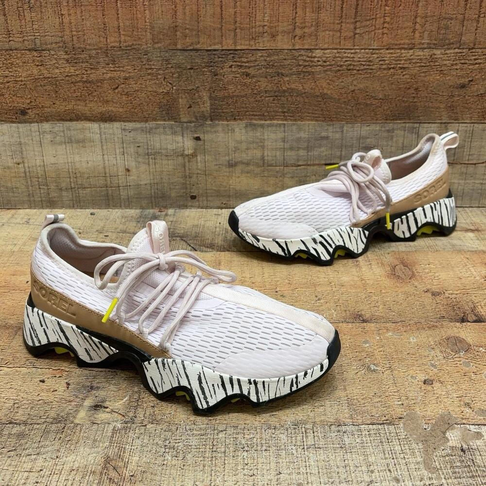 Sorel Shoes Womens Size 9 40 Pink Mesh Animal Print Comfort Sneaker NL4953